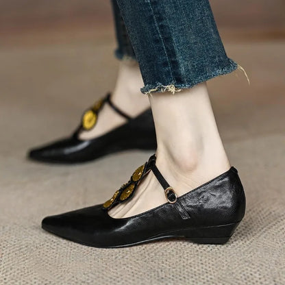Zapatos de Mujer de Lujo Diseñador Roma Sandalias Planas Elegantes para el Verano Punta Afila Moda Caminando Zapatillas