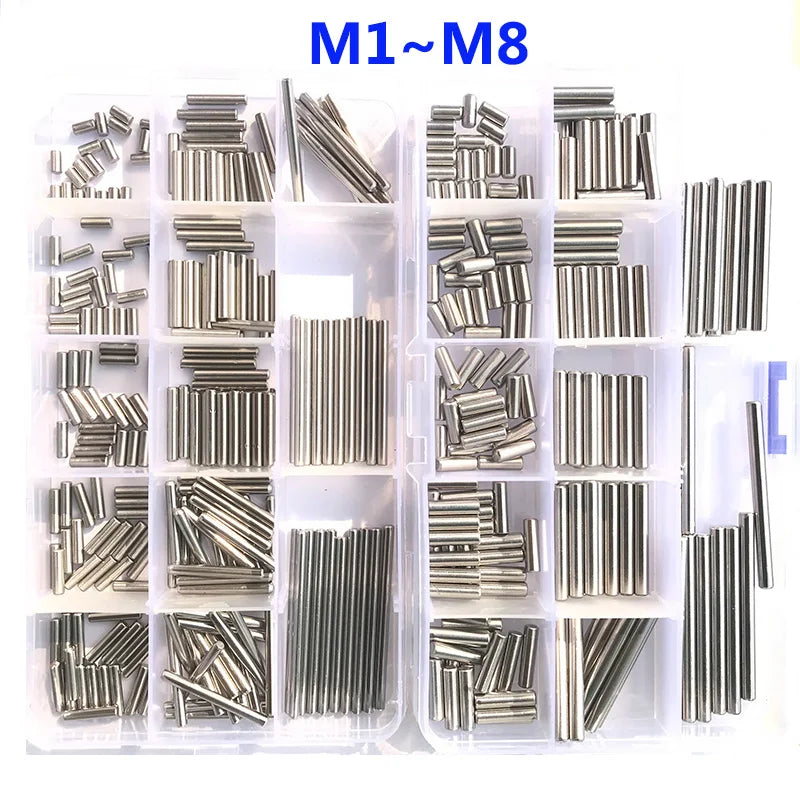 Set de Pasadores Cilíndricos de Localización M1 M1.5 M2.5 M3 M4 M5 M6 M8 - Acero Inoxidable 304, Fijación Segura