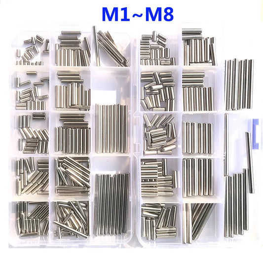 Set de Pasadores Cilíndricos de Localización M1 M1.5 M2.5 M3 M4 M5 M6 M8 - Acero Inoxidable 304, Fijación Segura