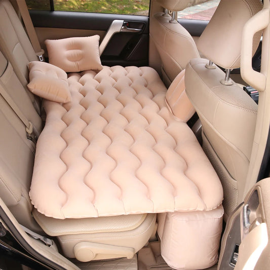 Colchón Inflable para Auto y Viaje Universal para Asiento Trasero | Sofá Multiusos para Camping y Almohadas | Cama Portátil 70x130cm