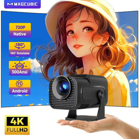 Proyector Portátil Magcubic HY320 720P HD con WiFi6 y Bluetooth 5.0 - Cine en Casa y Exterior, Compatible con 4K y Android 11