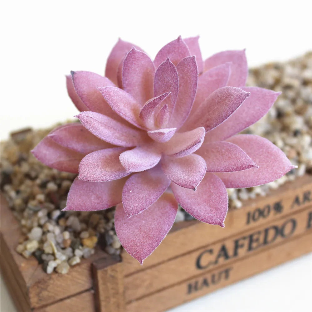 39 Estilos de Suculentas Artificiales Violetta con Acabado de Terciopelo - Decoración para el Hogar, Dormitorio, Sala de Estar, Baño y Fiestas Navideñas