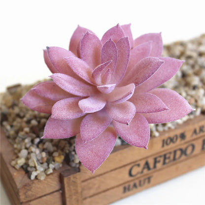 39 Estilos de Suculentas Artificiales Violetta con Acabado de Terciopelo - Decoración para el Hogar, Dormitorio, Sala de Estar, Baño y Fiestas Navideñas