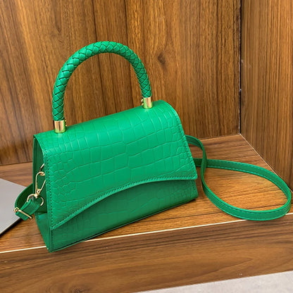 Bolso de hombro de estilo occidental Retro para mujer, versión coreana, patrón de cocodrilo, bolso cuadrado pequeño, moda Simple, Crossbod