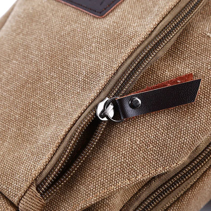 Bolsa de Hombro para Hombre de Lona – Bandolera Crossbody, Mochila de Cintura y Messenger para Viaje y Deporte