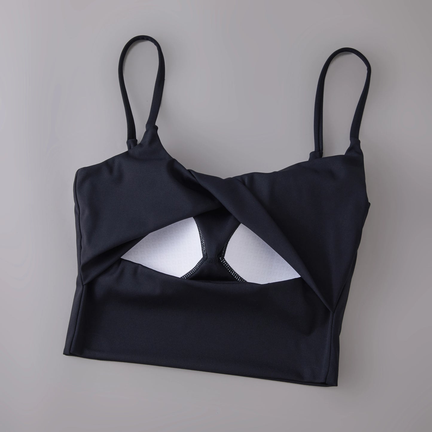 Top Deportivo para Mujer con Espalda Cruzada y Nudo - Sujetador de Yoga con Tirantes Finos, Rápido Secado y Soporte Medio