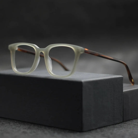 UVLAIK - Gafas Cuadradas Vintage TR90 Unisex, Montura de Miopía, Gafas Graduadas Ópticas, Montura Retro, Gafas Mate