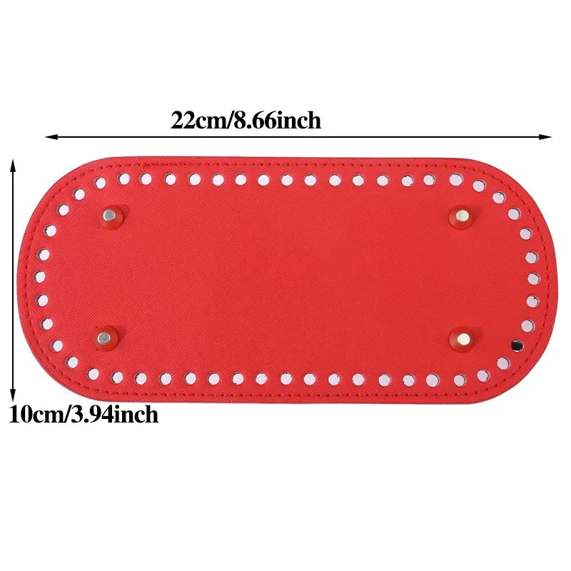 Base Ovalada de PU para Bolsa Tejida - Accesorio de Fondo para Bolsos de Crochet DIY