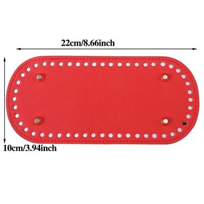 Base Ovalada de PU para Bolsa Tejida - Accesorio de Fondo para Bolsos de Crochet DIY