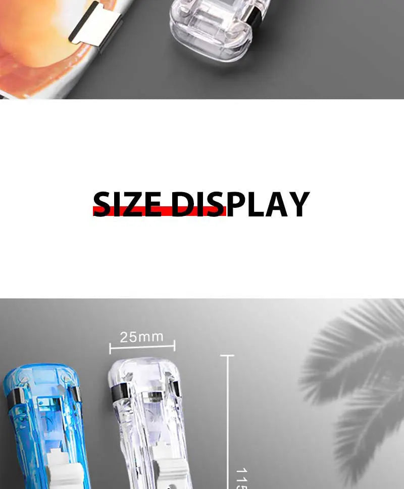 Grapadora de empuje de abrazadera de mano reutilizable sin huellas, Archivo de Libros de papel, carpeta de estudiantes de oficina, herramientas de encuadernación, accesorios de suministros