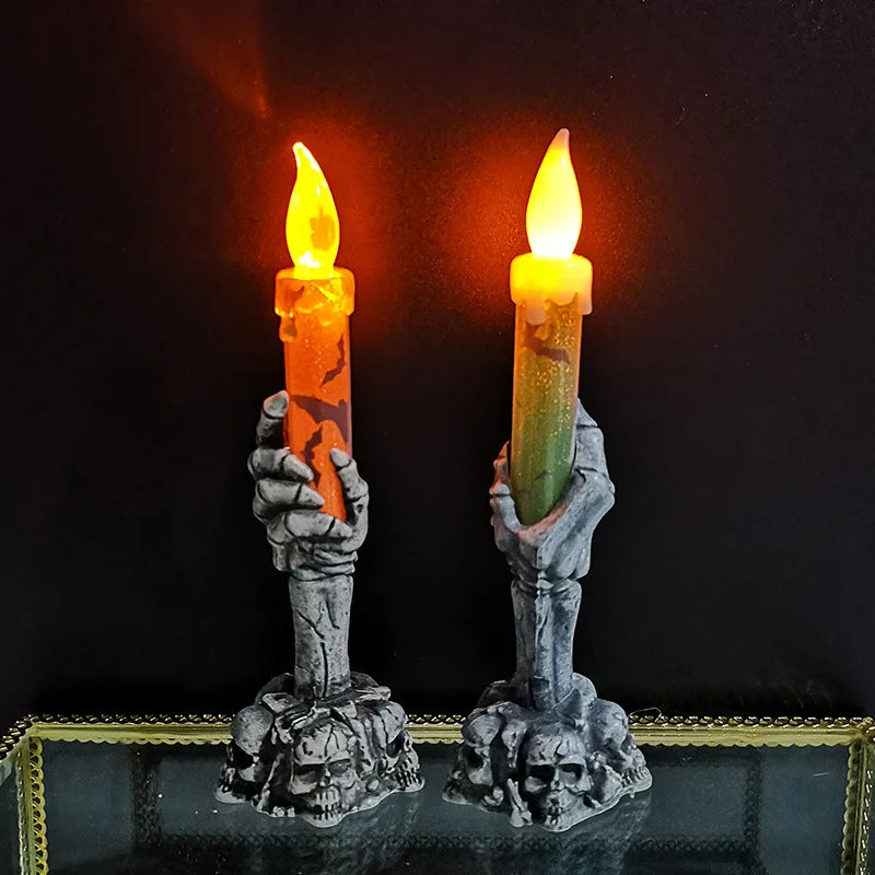 Halloween Decoration Verlichting Skull Spoken Party Kaars Led Pompoen Party Happy Halloween Party Decor Voor Thuis