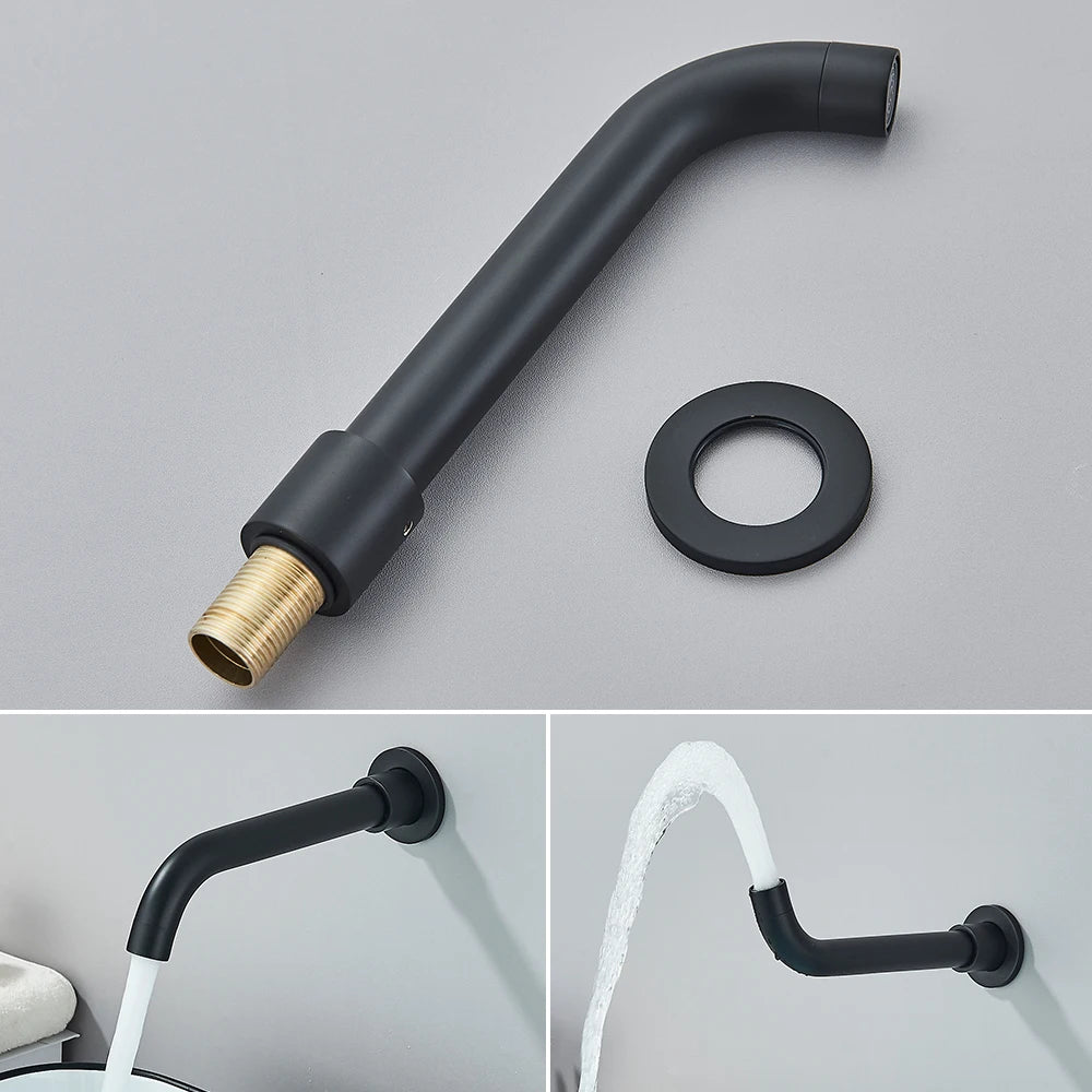 Grifo de Bañera Dorado Cepillado Montado en Pared, Sistema de Ducha de Cascada, Grifo de Baño y Mezclador de Ducha Empotrado