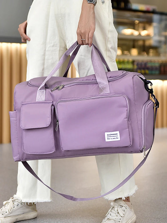 UNIXINU Bolsa de Viaje de Mano, Bolsa de Fin de Semana de Gran Capacidad, Bolsa de Duffle para Viaje Nocturno con Compartimento para Zapatos, Bolsa Deportiva y de Fitness para Mujeres