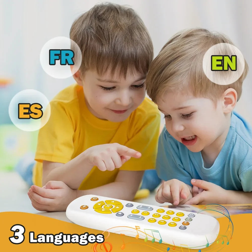 Control Remoto de Juguete para Bebé con Música y Luces, Juguete Sensorial para Niños de 1 a 3 Años