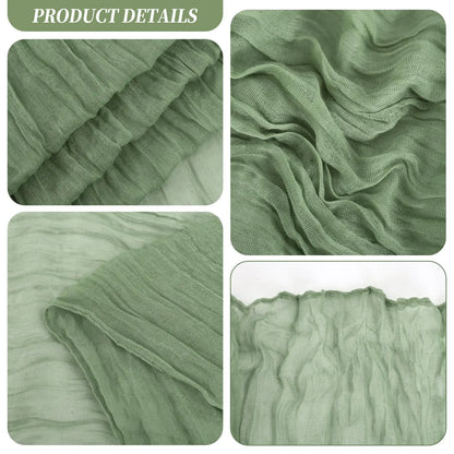 Fajas de gasa verde salvia para sillas de boda, 30 piezas, 30x275 cm, con lazo decorativo para eventos y recepciones
