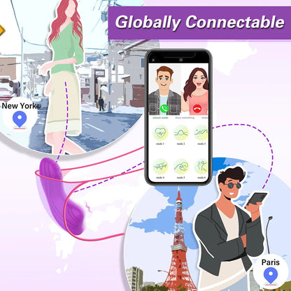 Vibrador Portátil para Mujer con Estimulación de Clítoris, Control por App Bluetooth y Vibración Magnética