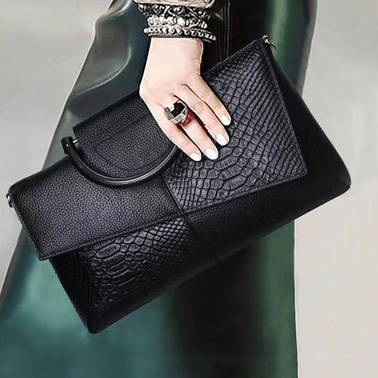 Bolso de Mano de Alta Calidad para Mujer - Clutch Estilo Sobre - Bolso Bandolera Elegante para Fiesta y Eventos (30 x 17 x 4 cm)