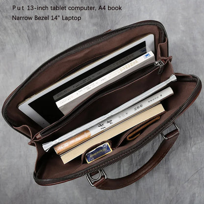 Maletín Vintage de Cuero para Hombres – Elegancia Casual y Profesional