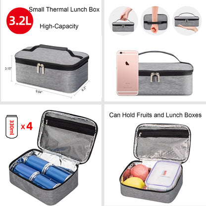 Bolsa Térmica para Almuerzo para Mujeres y Hombres, Mini Bolsa Insulada Portátil, Perfecta para Comidas, Snacks y Viajes