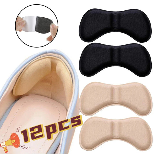 12 Piezas de Almohadillas para Talones - Parches Adhesivos para Alivio del Dolor y Protección de Pies