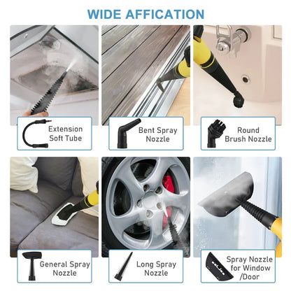 Limpiador a Vapor de Mano, 1000W, Alta Temperatura, Adecuado para Hogar, Cocina, Baño, Herramientas de Limpieza para Automóviles