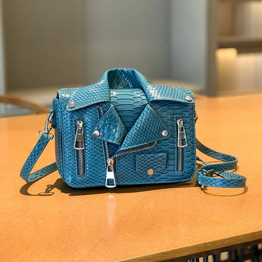Top Brand Shoulder Bag Tote 2023 Trend Lapel Jacket Women's Bag  Purse Fashion Rivets Zipper Female Crossbody Bag Luxury Handbag