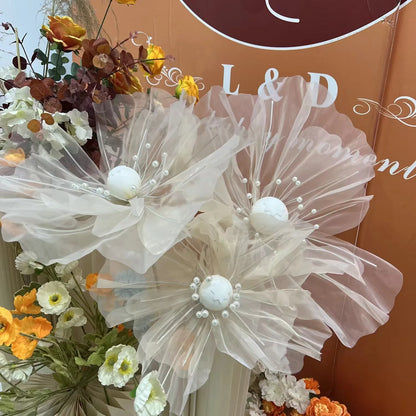 Decoración de fiesta de boda hecha a mano, flor grande de amapola de seda, guía de boda, crisantemo, decoración de ventana de fiesta DIY
