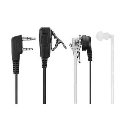 Auricular 2 Pin PTT MIC Baofeng Tubo Acústico Antirradiación | Micrófono y Earpiece para Walkie Talkie de Dos Vías