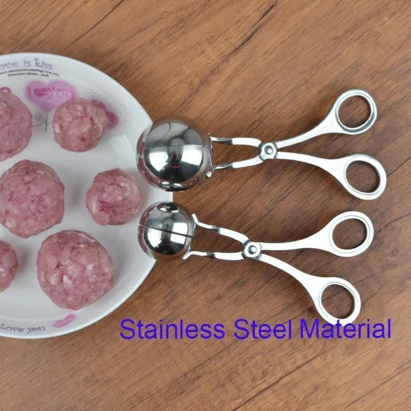 Herramienta para Albóndigas de Acero Inoxidable - Clip Redondo para Dar Forma a Albóndigas y Bolas de Arroz en la Cocina