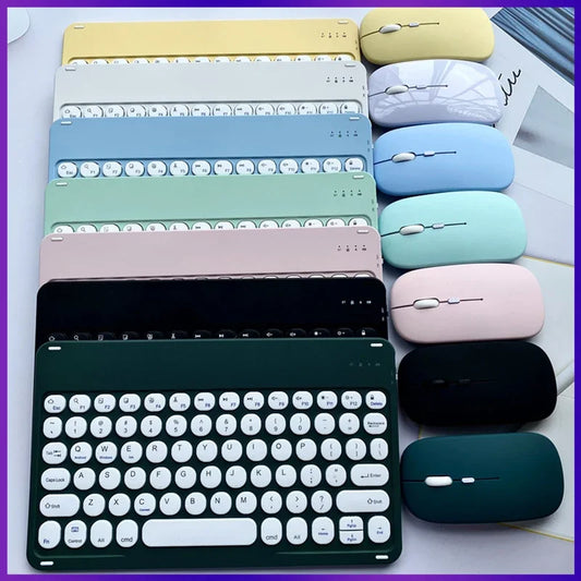 Teclado inalámbrico ultradelgado con Bluetooth, periférico ultrafino para iPad Pro, Xiaomi, Samsung, compatible con español, portugués e inglés