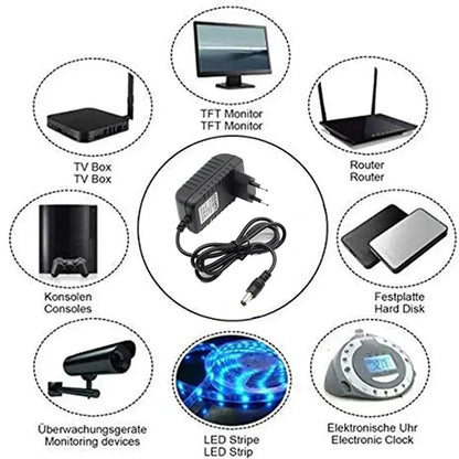 Adaptador de Corriente Universal para Tiras de Luz LED, Fuente de Alimentación AC 110-240V a DC 5V/6V/8V/9V/10V/12V/15V, 0.5A/1A/2A/3A