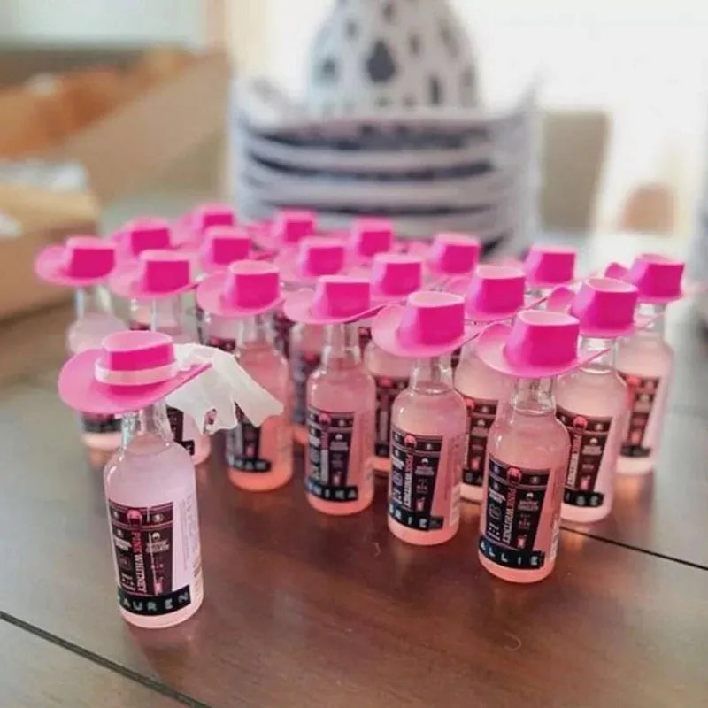 Mini Sombreros de Vaquero para Despedida de Soltera - Set de 10 Piezas para Decoración de Bebidas y Regalos Nupciales