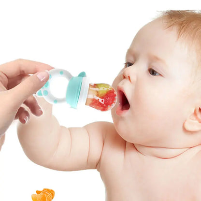 Cuchara de alimentación para alimentos de bebé, taza extractora de jugo, chupete, molares, biberón de silicona, goma de mascar, fruta, verdura, mordedura, Auxiliar de comer