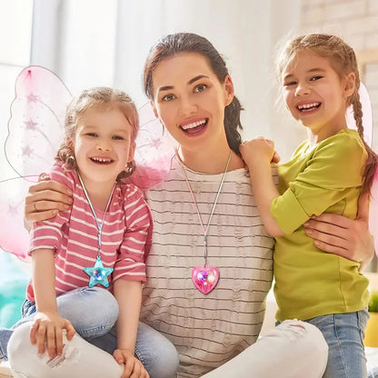 10/20/30/50 pcs Collares LED Luminosos | Estrella y Corazón con Luz Intermitente | Collares Brillantes para Niñas y Fiestas Infantiles