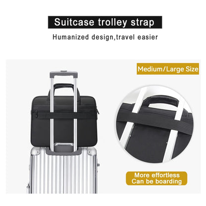 Maletín de Gran Capacidad para Hombre – Bolsa de Negocios para Laptop de 15.6", 17" y 19", Bolsa de Hombro de Lona con Compartimentos de Organización