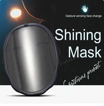 Máscara LED Bluetooth para Fiesta - Robot Brillante para Halloween y Carnaval, Accesorios de Imagen y Regalo