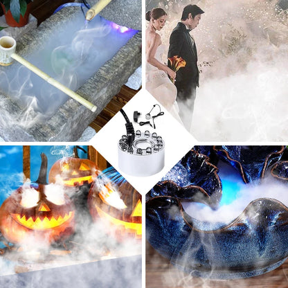 Mini LED Calabaza de Niebla con Luz, Fuente de Agua y Máquina de Niebla para Decoración de Halloween, Navidad, Pascua y Festividades