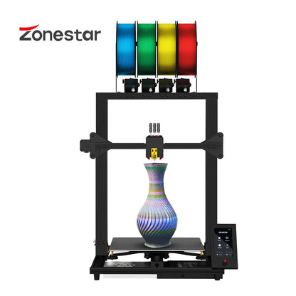 Impresora 3D ZONESTAR Z8PM4Pro MK2 | Kit DIY 4 Extrusores 4-IN-1-OUT para Impresión Multicolor de Alta Precisión