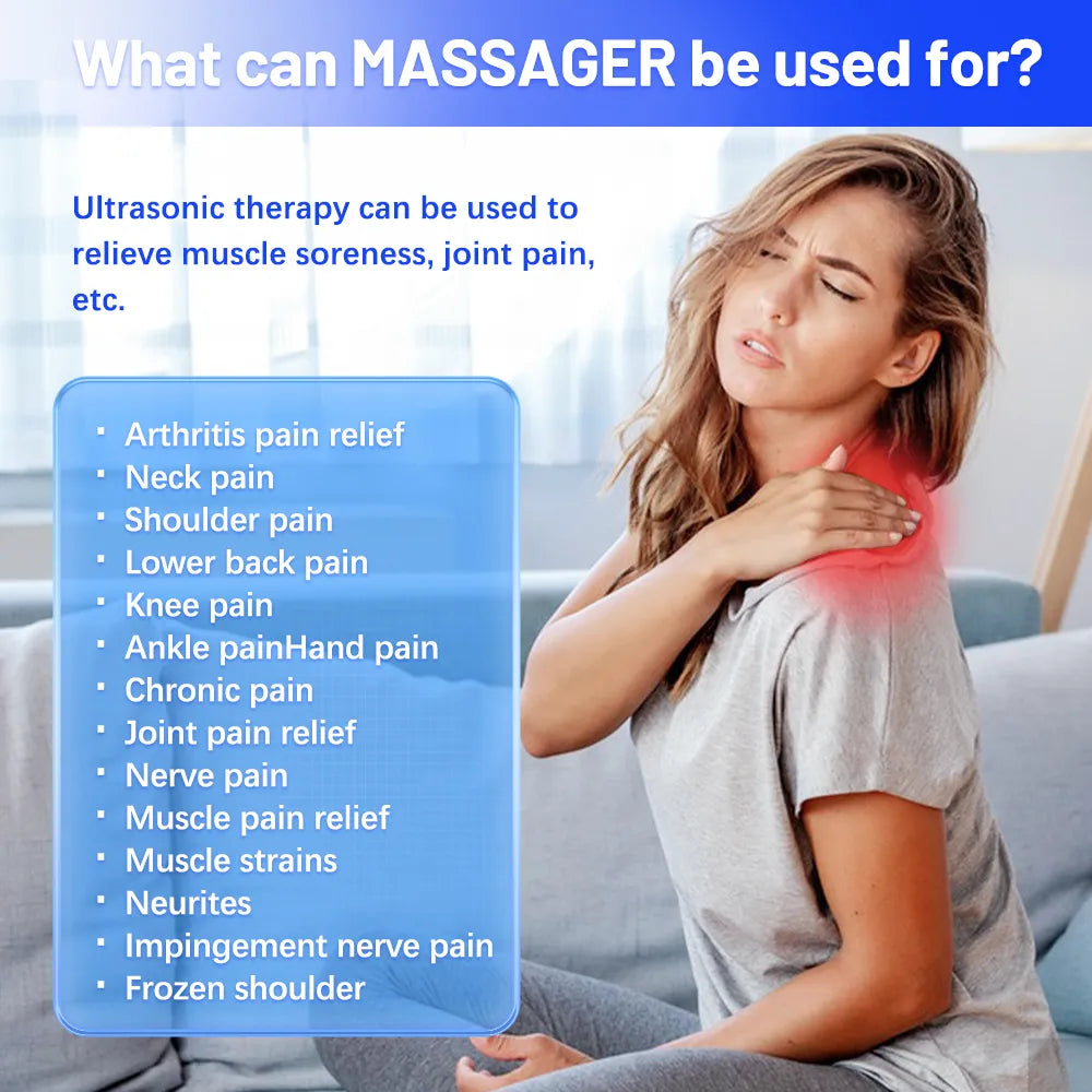 Masajeador de Cuello con Estimulador Muscular EMS - Almohadillas de Masaje de Pulso de Baja Frecuencia para Alivio del Dolor y Relajación