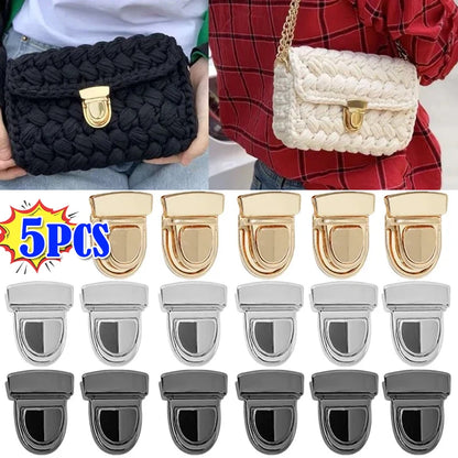 5 Piezas de Broches de Metal para Bolsos, Cierres para Carteras, Bolsos de Hombro y Bolsas de Mano, Accesorios para DIY