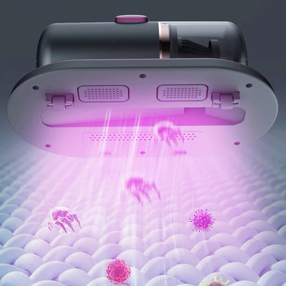 Aspiradora de Colchones Portátil con Luz Ultravioleta - Eliminador de Ácaros Inalámbrico y Recargable USB