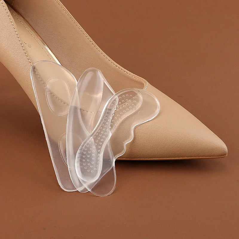 2 Piezas de Almohadillas de Gel Silicona Invisibles para Talón - Protectores Adhesivos para Zapatos y Alivio del Dolor en los Pies
