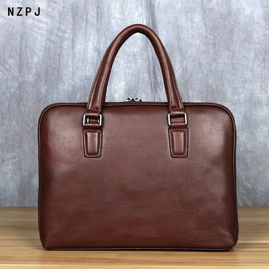 Maletín Vintage de Cuero para Hombres – Elegancia Casual y Profesional