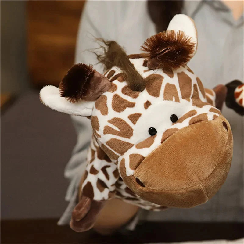 Peluche de Animales Kawaii | Muñecos de Peluche Educativos y Marionetas de Mano para Niños - León, Elefante, Conejo, Mono y Más