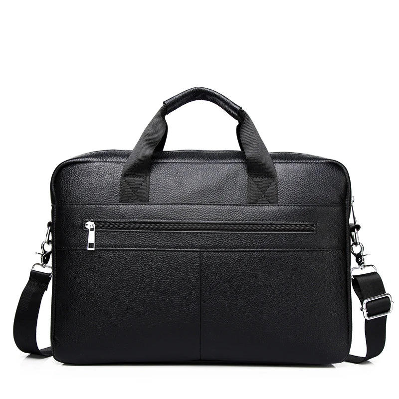 Maletín Ejecutivo de Cuero PU para Hombre - Bolsa de Negocios de Diseño, Bolso Bandolera, Maletín para Documentos y iPad