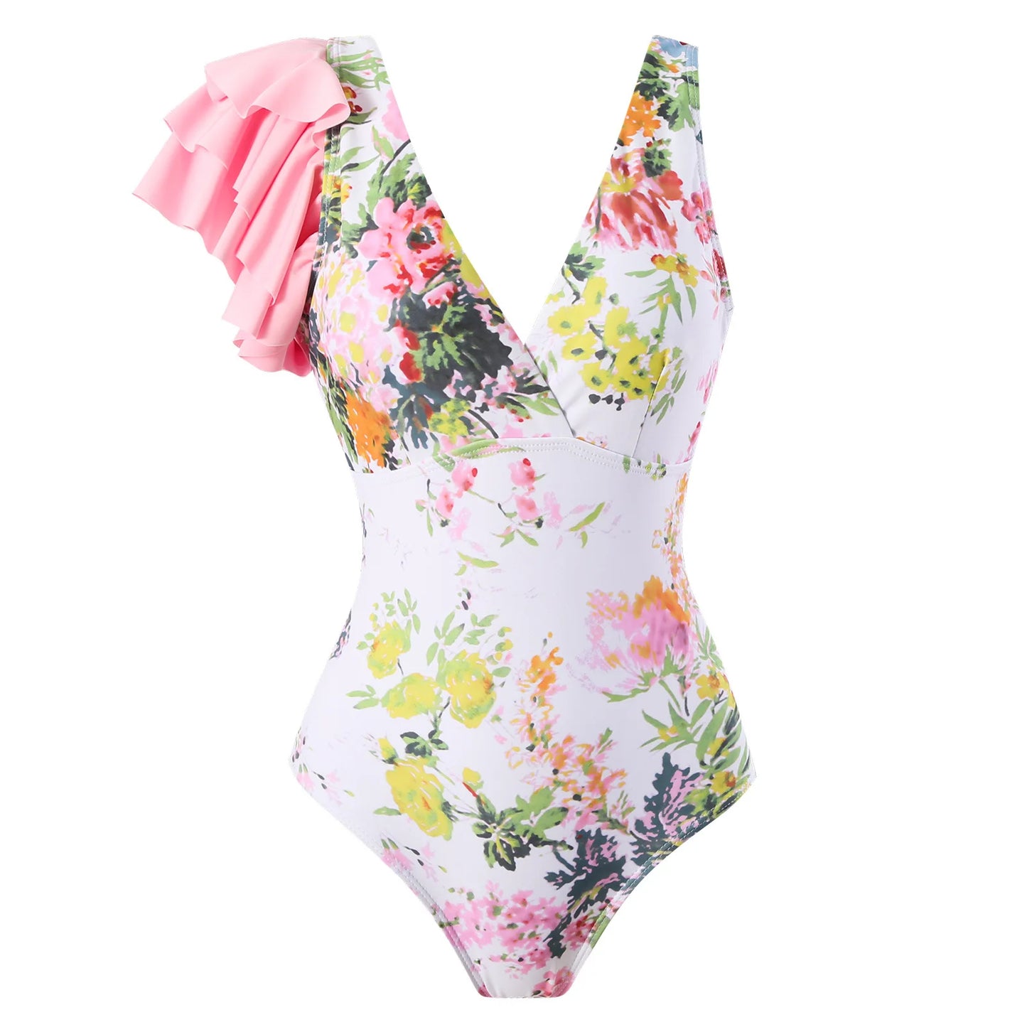 Traje de Baño de Una Pieza Sexy con Volantes para Mujeres