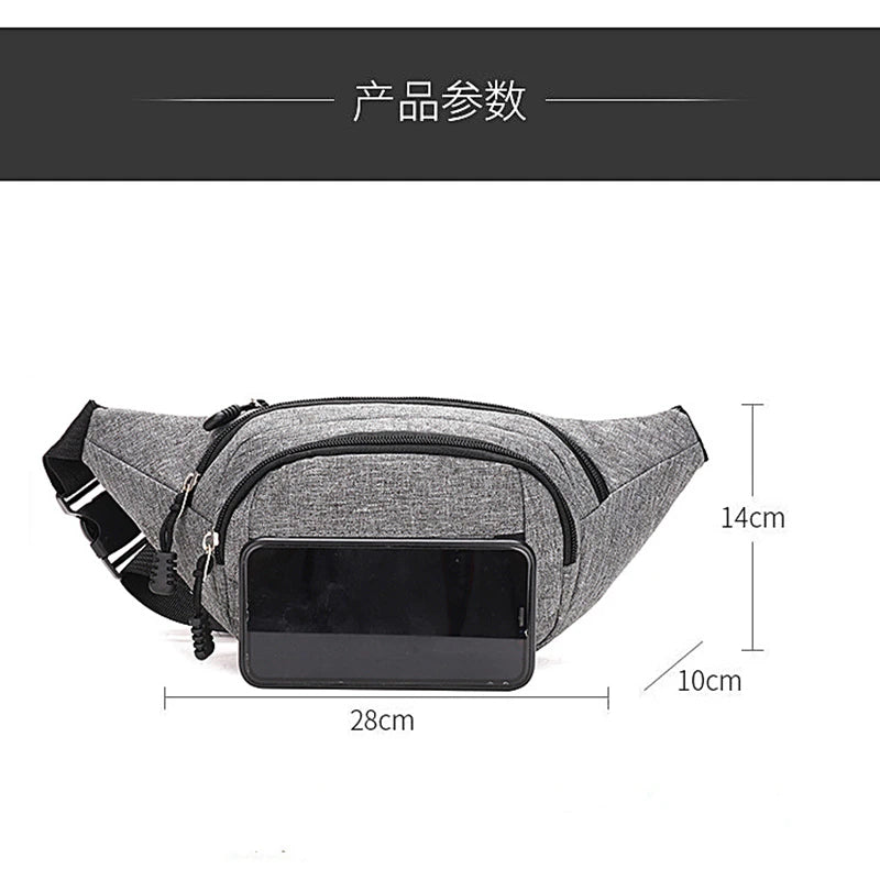 Bolso de Pecho Masculino Impermeable de Oxford: Bolso de Deportes Exterior Estilo Coreano