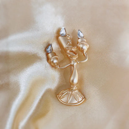 Broche Clásico de Acrílico y Aleación de Zinc para Mujer - Accesorio de Moda con Tema de Belleza