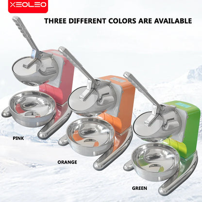 XEOLEO - Trituradora de Hielo Comercial | Máquina Eléctrica de Cono de Nieve para Batidos, 100kg/h, 110V/220V