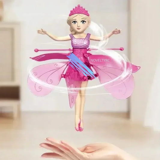 Muñeca Voladora con Inducción por Gestos - Juguete Luminoso Helicóptero para Niñas, Regalo Infantil